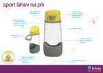 Sport lahev na pití 450 ml - modrá/šedá
