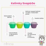 Silikonové kelímky na potraviny Snap&Go 118 ml - 4ks