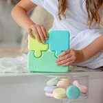 Desiatový box Puzzle 850 ml - zelený, limetkový, modrý