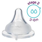 Náhradní savička pro kojeneckou lahev 2ks 3-6m, střední průtok