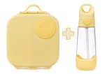 Svačinový box střední + Lahev s brčkem 600 ml - set lemon twist