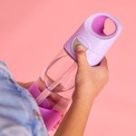 Lahev na pití s brčkem 450 ml - sugar plum