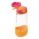 Box na občerstvenie stredný + Fľaša Sport na pitie 600 ml - ružová/oranžová