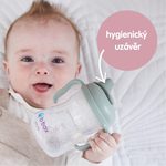 Hrnček s náustkom 4m+ - světlo modrý 240 ml