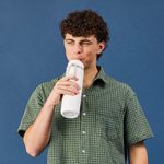 Nerezová termofľaša so slamkou 690 ml - white out