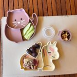 Silikónový delený tanierik s prísavkou - Luxe Mačka