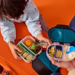 Silikónový bento organizér do stredného boxu - zelený