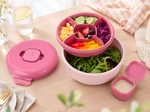Bento krabička na šalát a desiatu 1600 ml - ružová