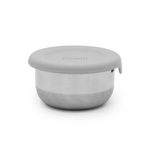 Nerezová dóza 89 ml so silikónovým viečkom 3ks - ružová/ sivá