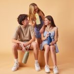 Nerezová termofľaša so slamkou 1l - olive