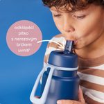 Nerezová termofľaša so slamkou 1l - lilac love