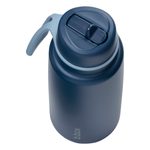 Nerezová termolahev s brčkem 1l - midnight