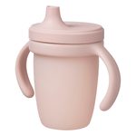 Silikonový hrneček s pítkem 240 ml - růžový