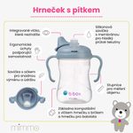 Hrneček s pítkem 4m+ - světle růžový 240 ml