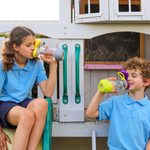 Fľaša Sport na pitie 600 ml - modrá/zelená