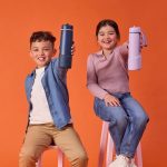 Nerezová termofľaša so slamkou 690 ml + silikónový chránič - lilac love