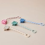 Silikonový klip na dudlík, 2 ks - sage/ocean