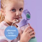 Fľaša na pitie so slamkou 450 ml - blush crush