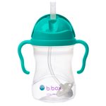 Hrnček so slamkou 240 ml nefritovo zelený + náhradné slamky a čistiaca kefka