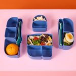 Silikonový bento organizér do velkého boxu - modrý