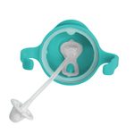 Hrnček so slamkou 240 ml nefritovo zelený + náhradné slamky a čistiaca kefka