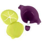 Miska s brčkem - fialová 250 ml