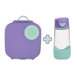 Box na občerstvenie stredný + Fľaša Sport na pitie 450 ml - lilac pop