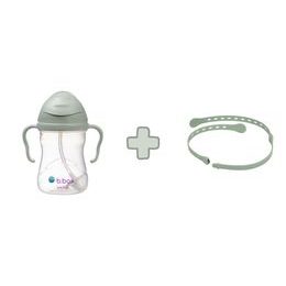 Hrnček so slamkou + Univerzálny silikónový pás - set zelený