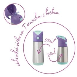 Náhradní víčko pro Termosku na pití s brčkem - lilac pop