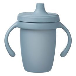 Silikónový hrnček s náustkom 240 ml - modrý
