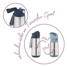 Náhradné viečko pre Termosku na pitie šport - midnight