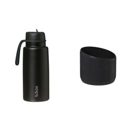 Nerezová termofľaša so slamkou 1 l + silikónový chránič - deep space