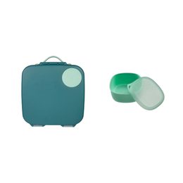 Desiatový box veľký + Krabička na obed - set zelený