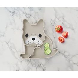 Silikonový dělený talířek s přísavkou - Luxe Buldoček