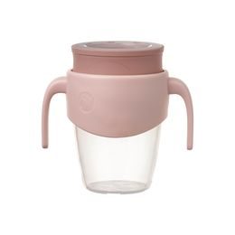 360° netekoucí učící hrneček 250 ml - růžový