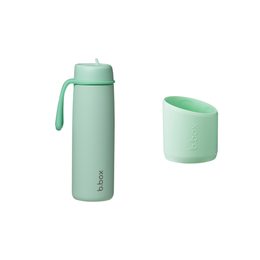 Nerezová termofľaša so slamkou 690 ml + silikónový chránič - spearmint