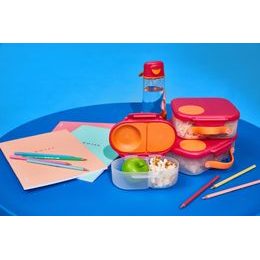 Box na občerstvenie stredný - ružová/oranžová