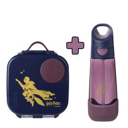 Svačinový box střední + Lahev na pití s brčkem - set Harry Potter | b.box