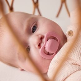 Silikonový klip na dudlík, 2 ks - blush/vanilla