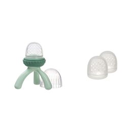 Kŕmiaci cumlík a hryzadlo zelené + Náhradná silikónová sieťka 2ks