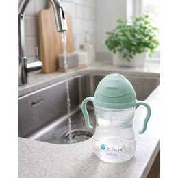 Hrnček so slamkou - ružový 240 ml