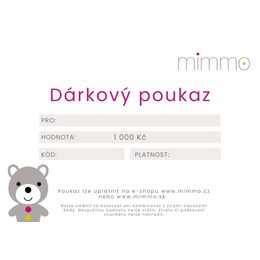 Darčekový poukaz mimmo 1000 Kč