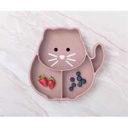 Silikonový dělený talířek s přísavkou - Luxe Buldoček