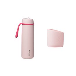 Nerezová termofľaša so slamkou 690 ml + silikónový chránič - pink paradise