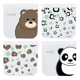 Opakovateľne použiteľné vrecká na desiatu 4ks - Panda, Medveď