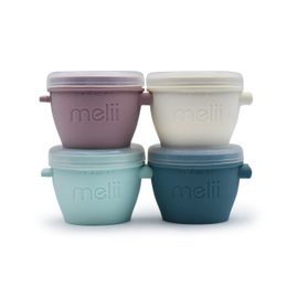 Silikónové tégliky na potraviny Snap&Go 118 ml - 4ks - Luxe pastelové