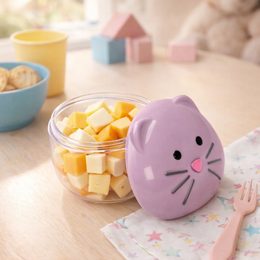 Nerezová dóza 89 ml so silikónovým viečkom 3ks - ružová/ sivá