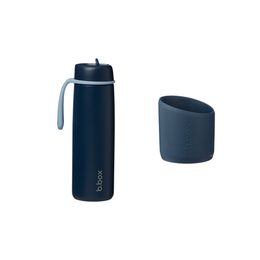 Nerezová termofľaša so slamkou 690 ml + silikónový chránič - midnight