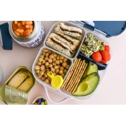 Desiatový box stredný + Mini krabička na desiatu - set ružový