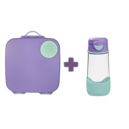 Box na občerstvenie veľký + Fľaša Sport na pitie 450 ml - lilac pop